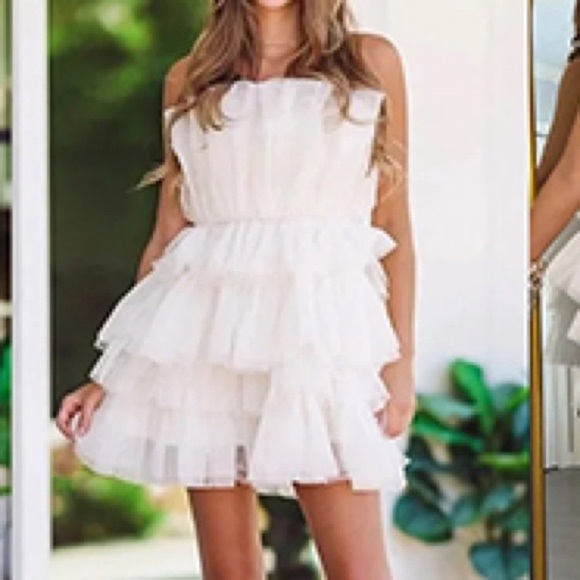 NWT Mable by Anthropologie 100% Tulle Strapless Dress SIZE S - Picture 1 of 6